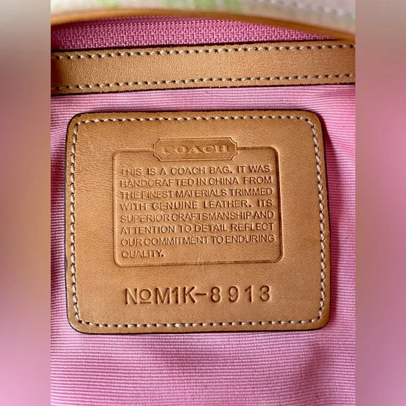 Vintage Coach Pink & Green Paisley Girlie Hobo Y2K 2001 - Picture 3 of 15